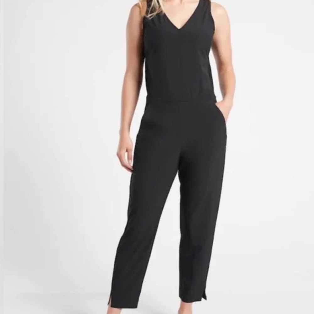 Athleta Brooklyn Jumpsuit, black, Size 12